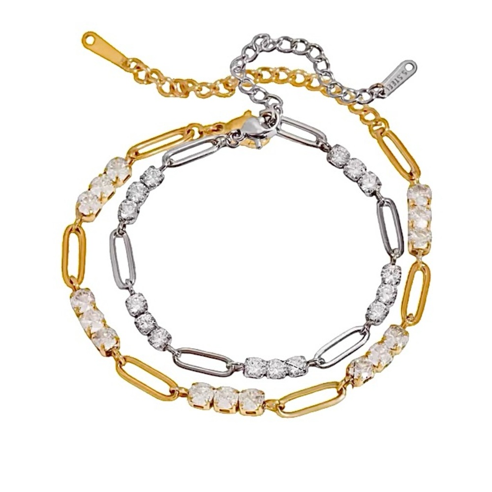 Cz Chain Lux Bracelet Stainless Steel